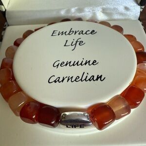 Embrace Life Genuine Carnelian Bracelet